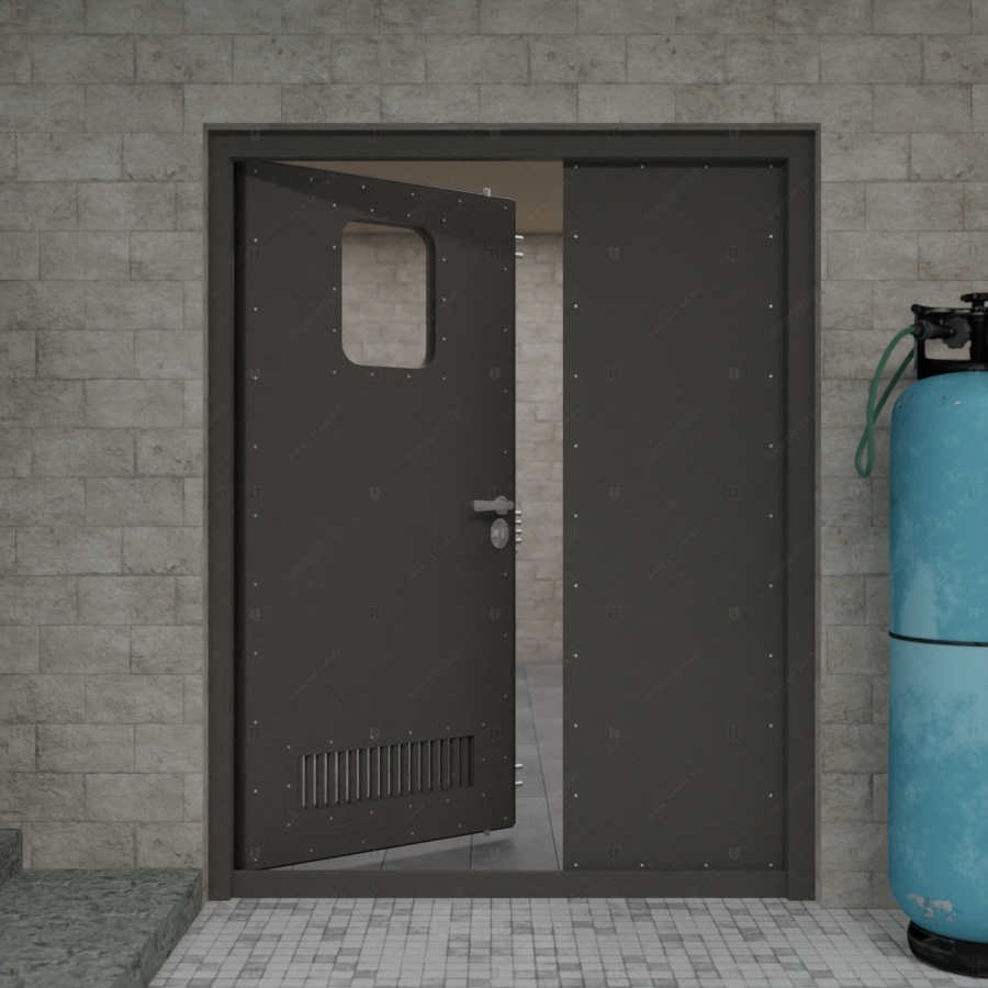 Двустворчатая входная дверь "Гиперион" БАСТИОН-1_7