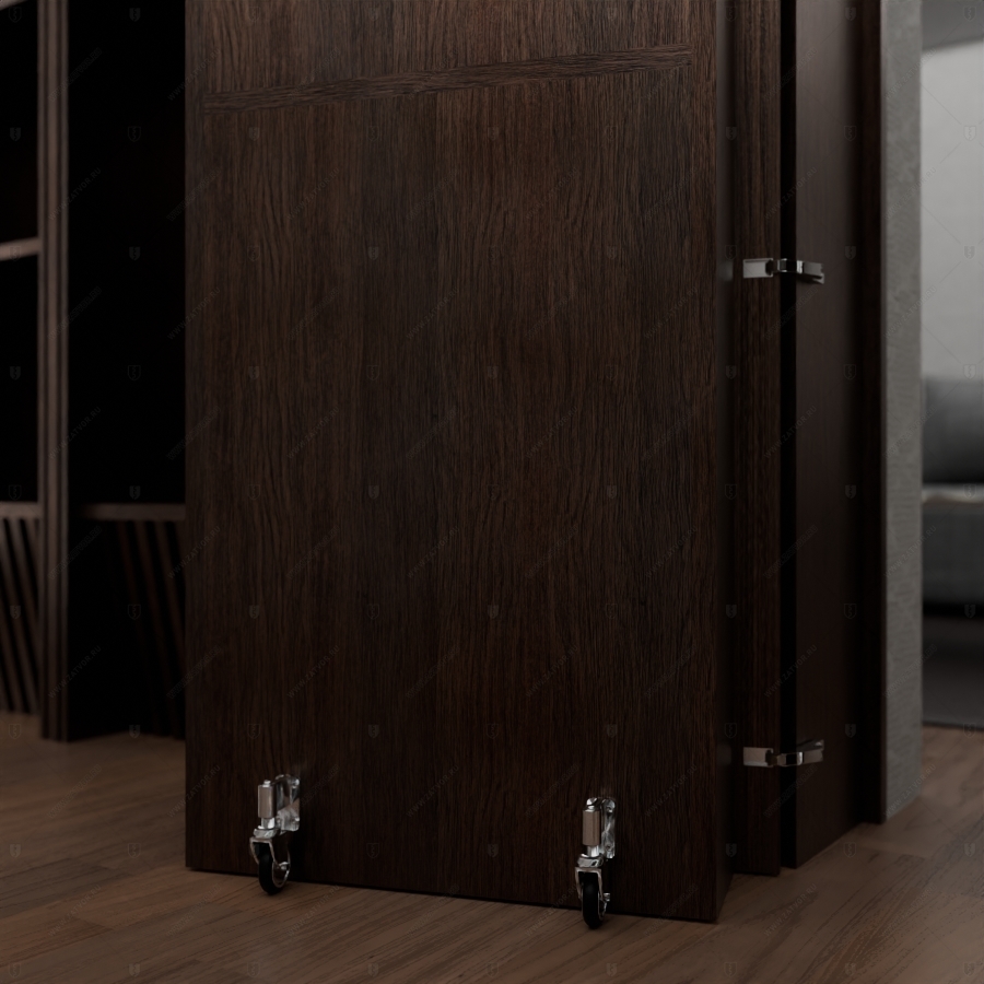 Шкаф распашной на колесах в составе мебельной "стенки"_8