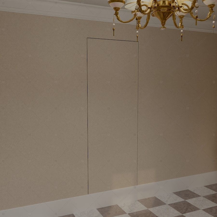 Потайная пулестойкая дверь "Милин" БАСТИОН-3 с облицовкой в цвет стены_4