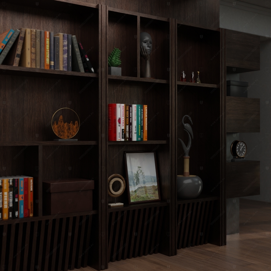 Комплект из двух дверей: пожаростойкая внутренняя дверь "Дамис" БАСТИОН-4 и выкатной шкаф с полками встроенный в шкаф-стену_3