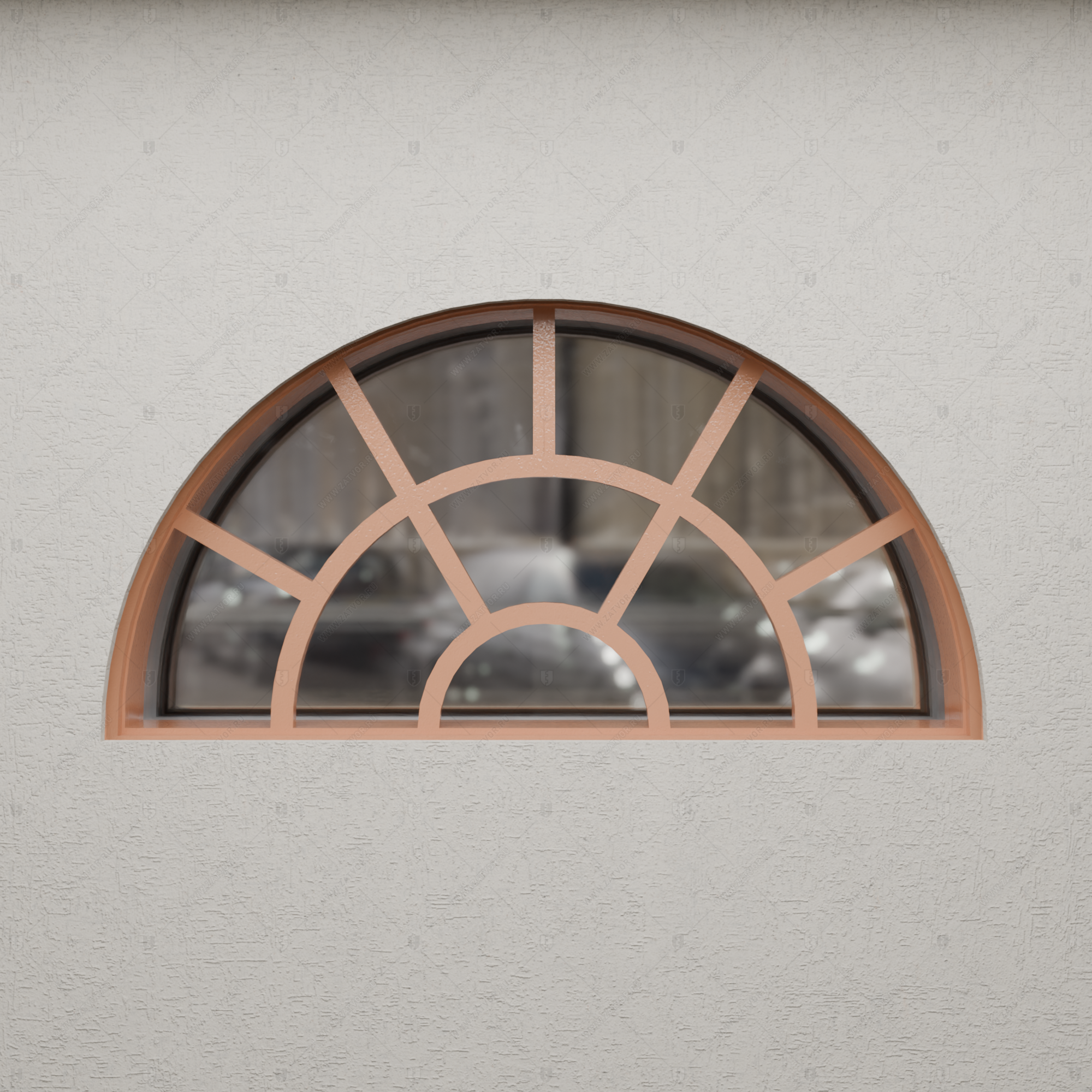 Окно бронированное со стеклом и решетками BR4_2