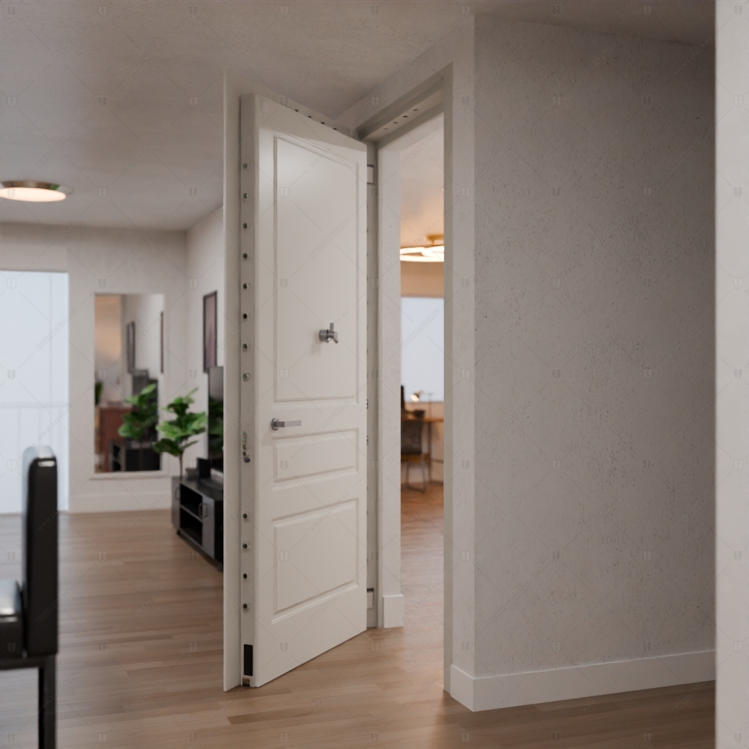 Скрытая дверь "Эос" БАСТИОН-1 с панелью в виде зеркала_7