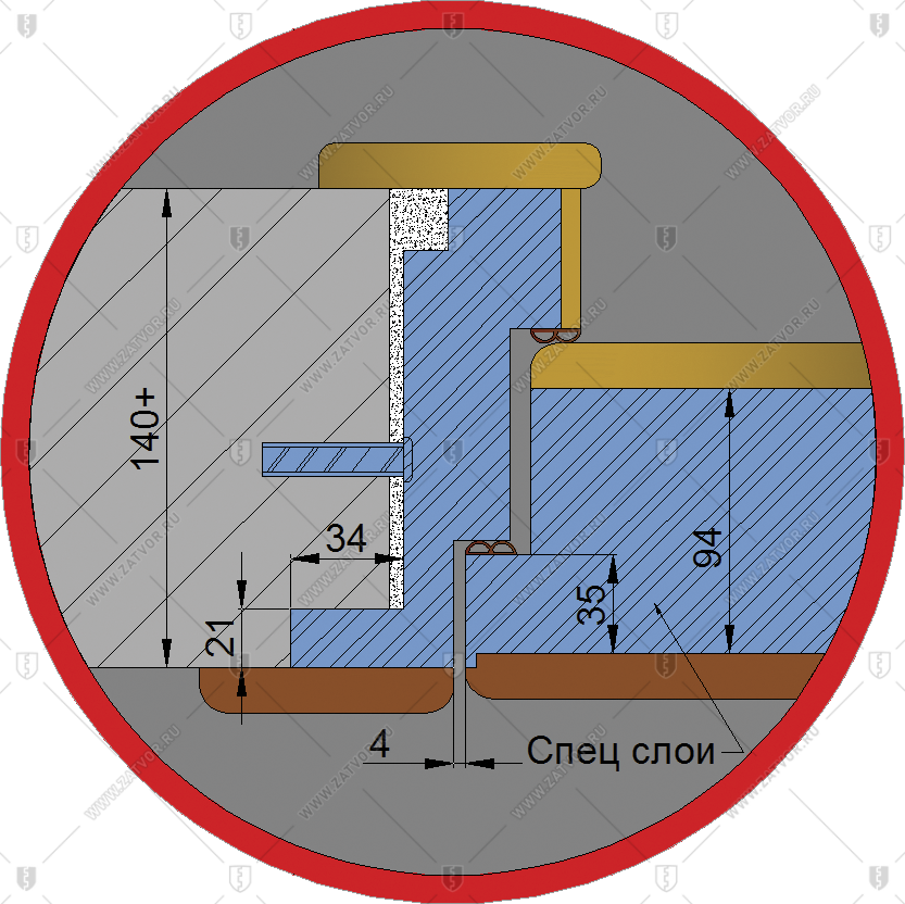 Пулестойкая дверь БАСТИОН-3 (правые петли)_2