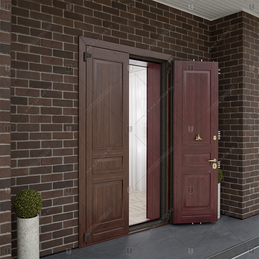 Двустворчатая входная дверь "Метида" БАСТИОН-2_10