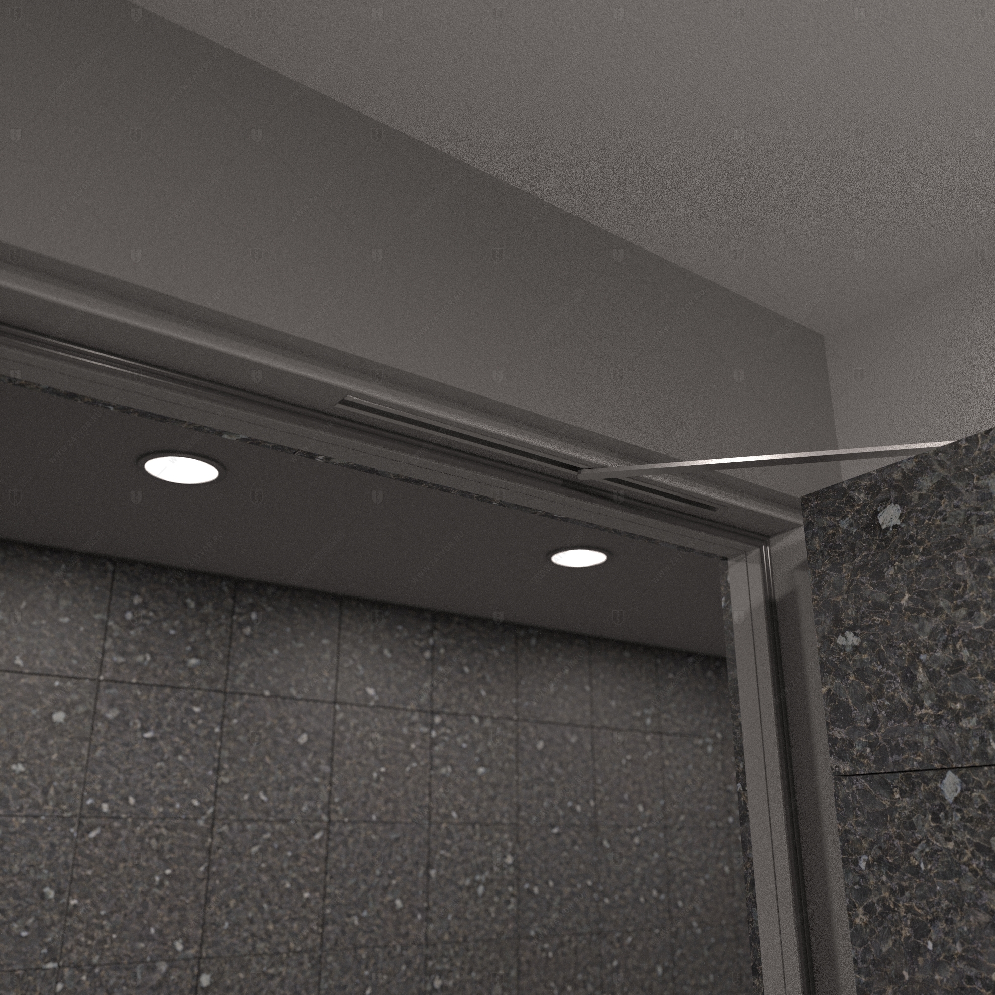 Скрытая (потайная) взломостойкая дверь "Гоплодам" БАСТИОН-1 с наружной панелью из керамической плитки_8