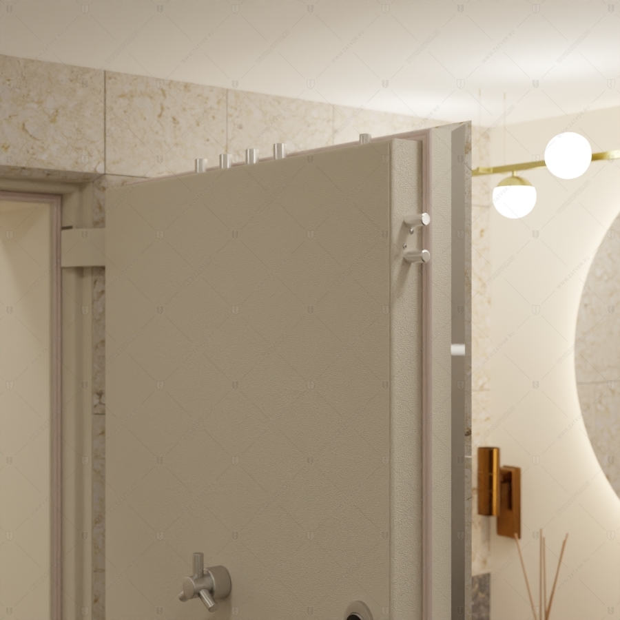 Скрытая (потайная) бронированная дверь "Кронос" БАСТИОН-3 с наружной панелью из керамической плитки_10