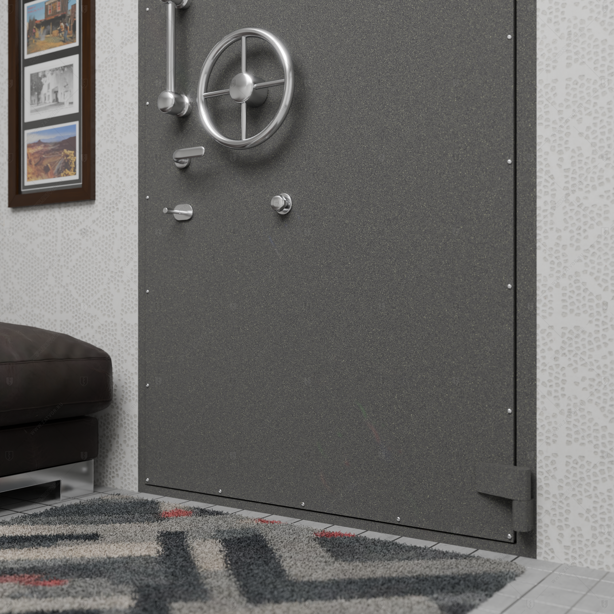 Пожаростойкая бронированная внутренняя стальная дверь "Галена" БАСТИОН-7_11