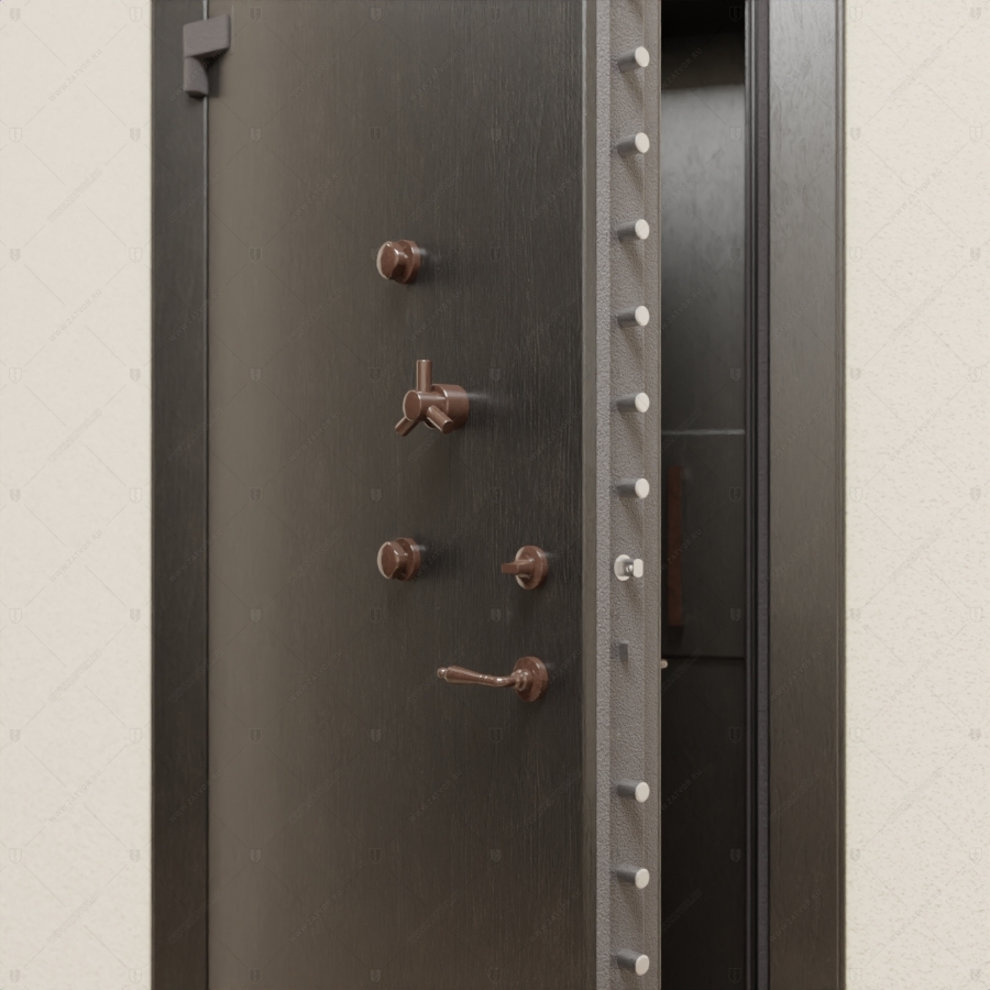 Комплект из двух дверей: пожаростойкая внутренняя дверь "Лахеса" БАСТИОН-3 и выкатной книжный шкаф с полками_8