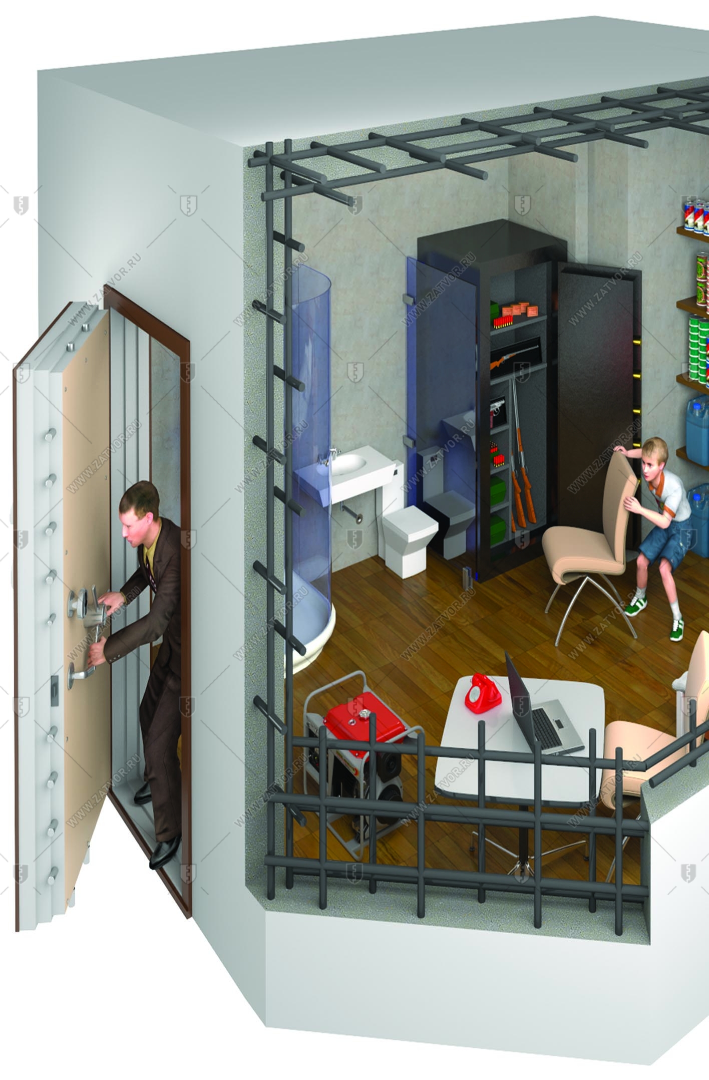 Пожаростойкая сейфовая дверь "Кей" БАСТИОН-9 EIS60_2