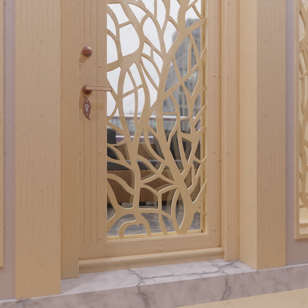 Взломостойкая входная дверь "Тейя" БАСТИОН-1 со стеклом и решеткой_13