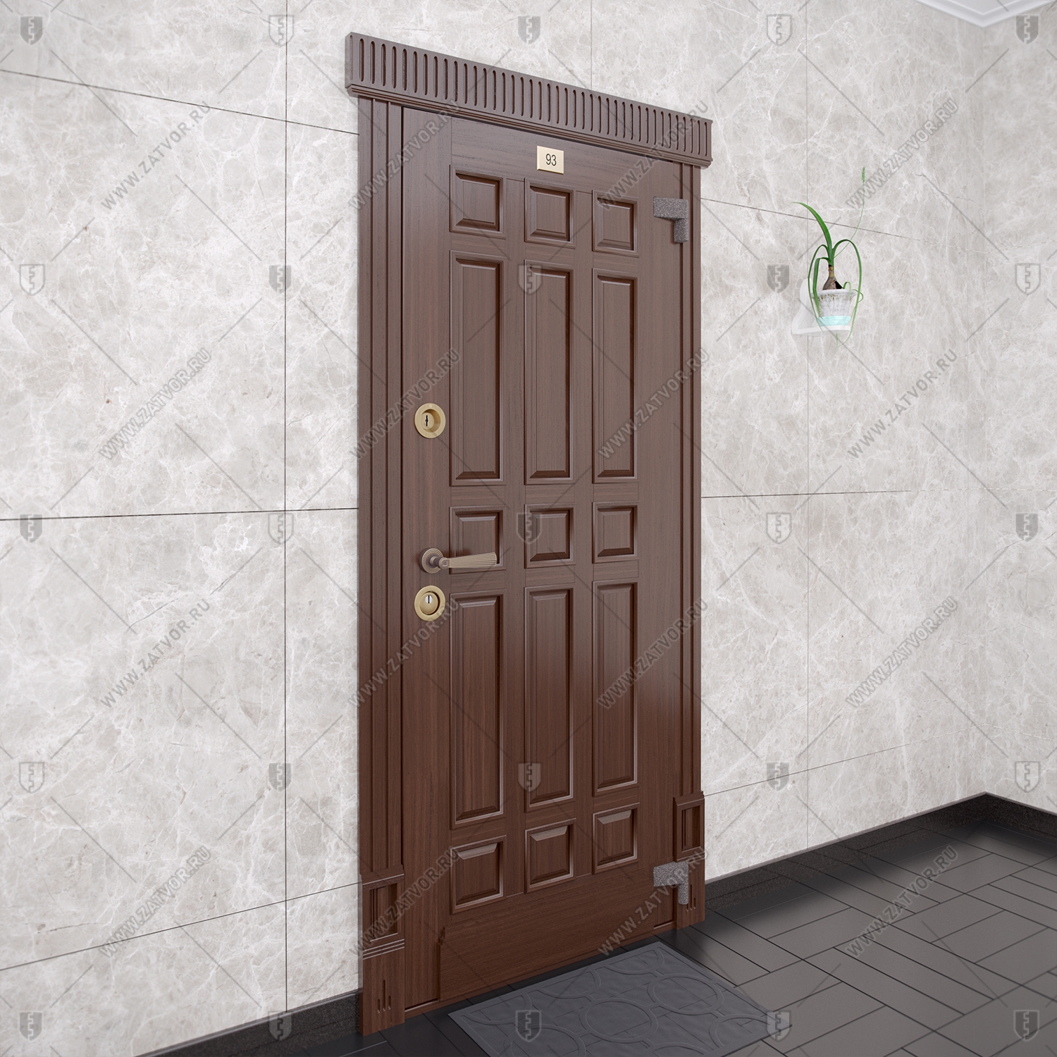 Пулестойкая бронированная входная дверь "Поликсо" БАСТИОН-2 BR4_4