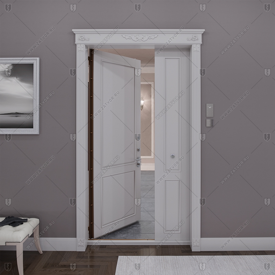 Двустворчатая входная дверь"Мусика" БАСТИОН-1 _9