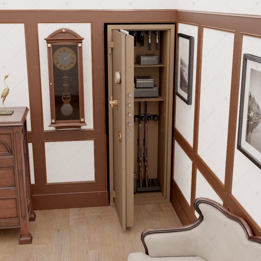 Оружейный взломостойкий сейф Аквилон в хранилище (I класс)_9