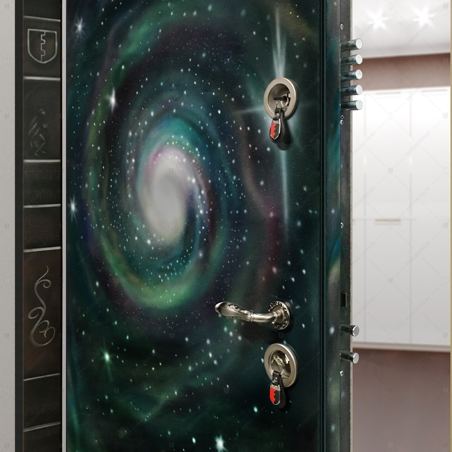 Входная стальная дверь БАСТИОН-2 с аэрографией_4