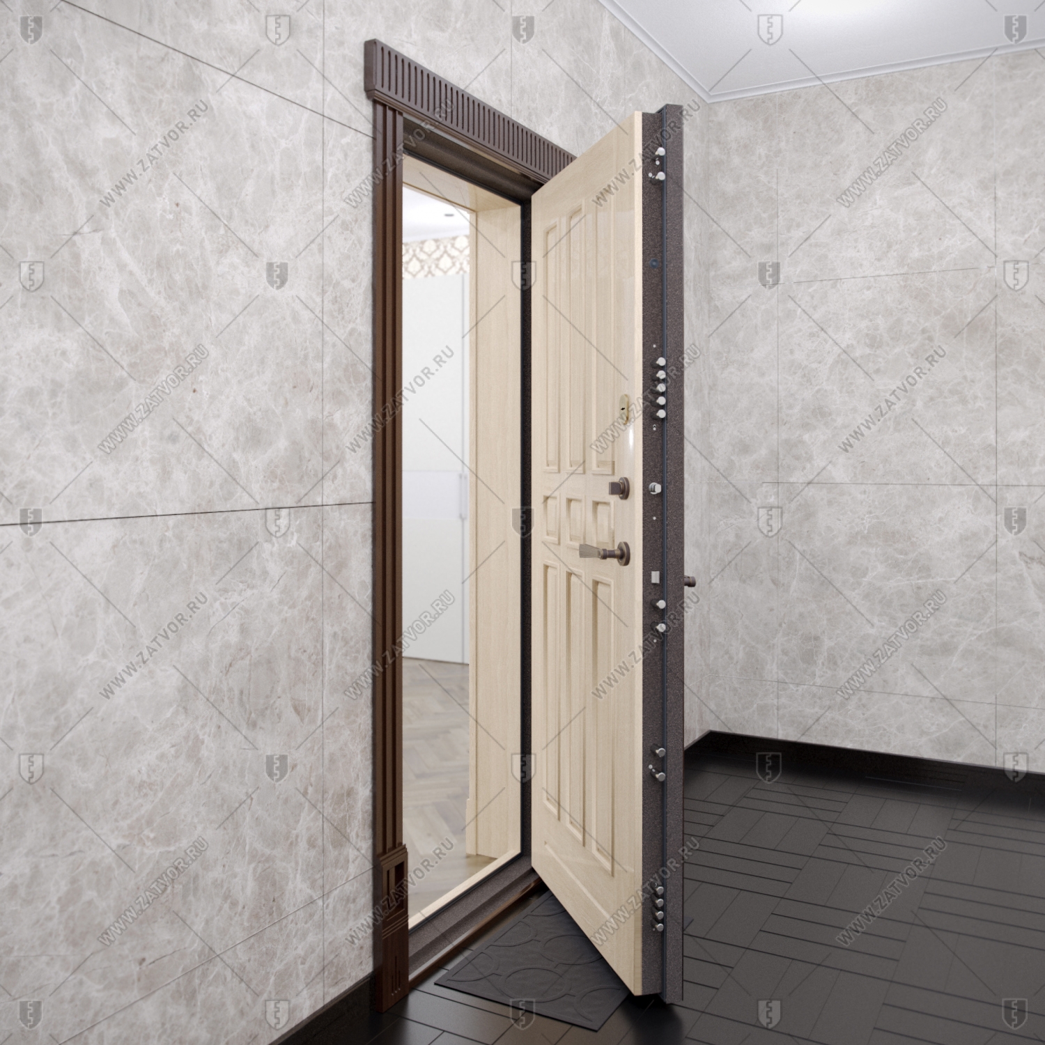 Пулестойкая бронированная входная дверь "Поликсо" БАСТИОН-2 BR4_6