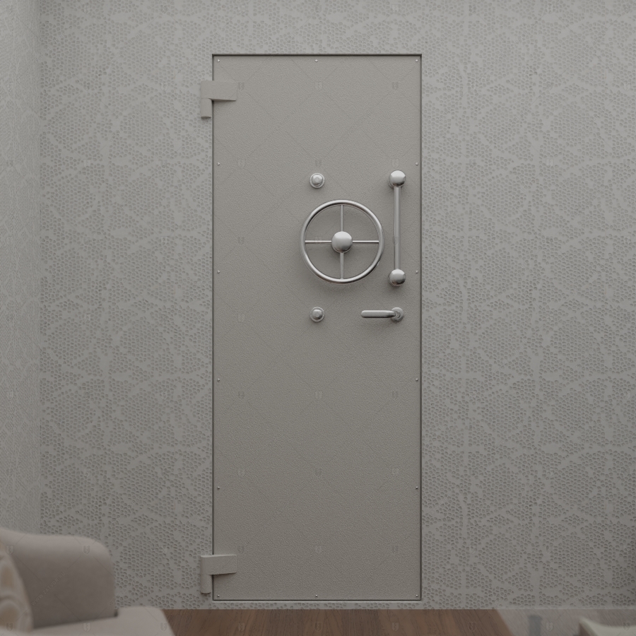 Комплект из двух дверей: пожаростойкая внутренняя дверь "Дамис" БАСТИОН-4 и выкатной шкаф с полками встроенный в шкаф-стену_12