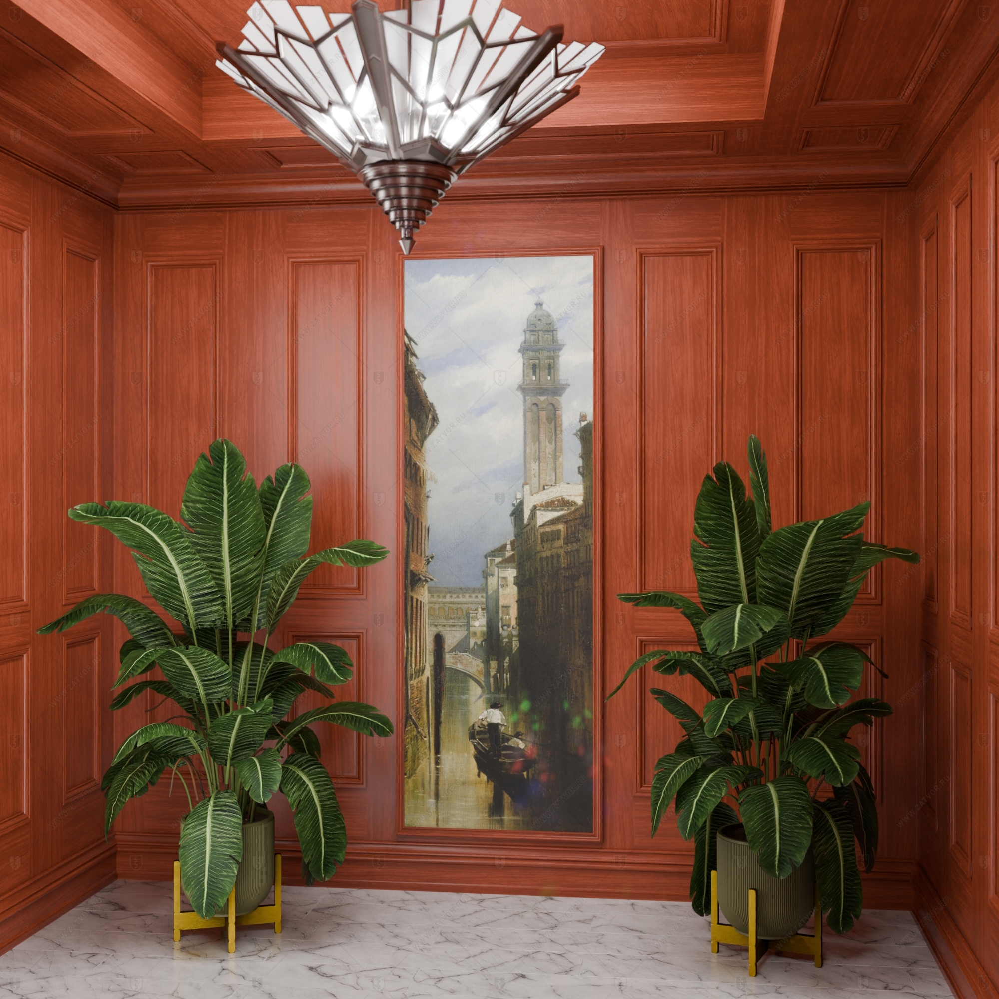 Скрытая (потайная) дверь "Электра" БАСТИОН-1 с наружной панелью из зеркала_13