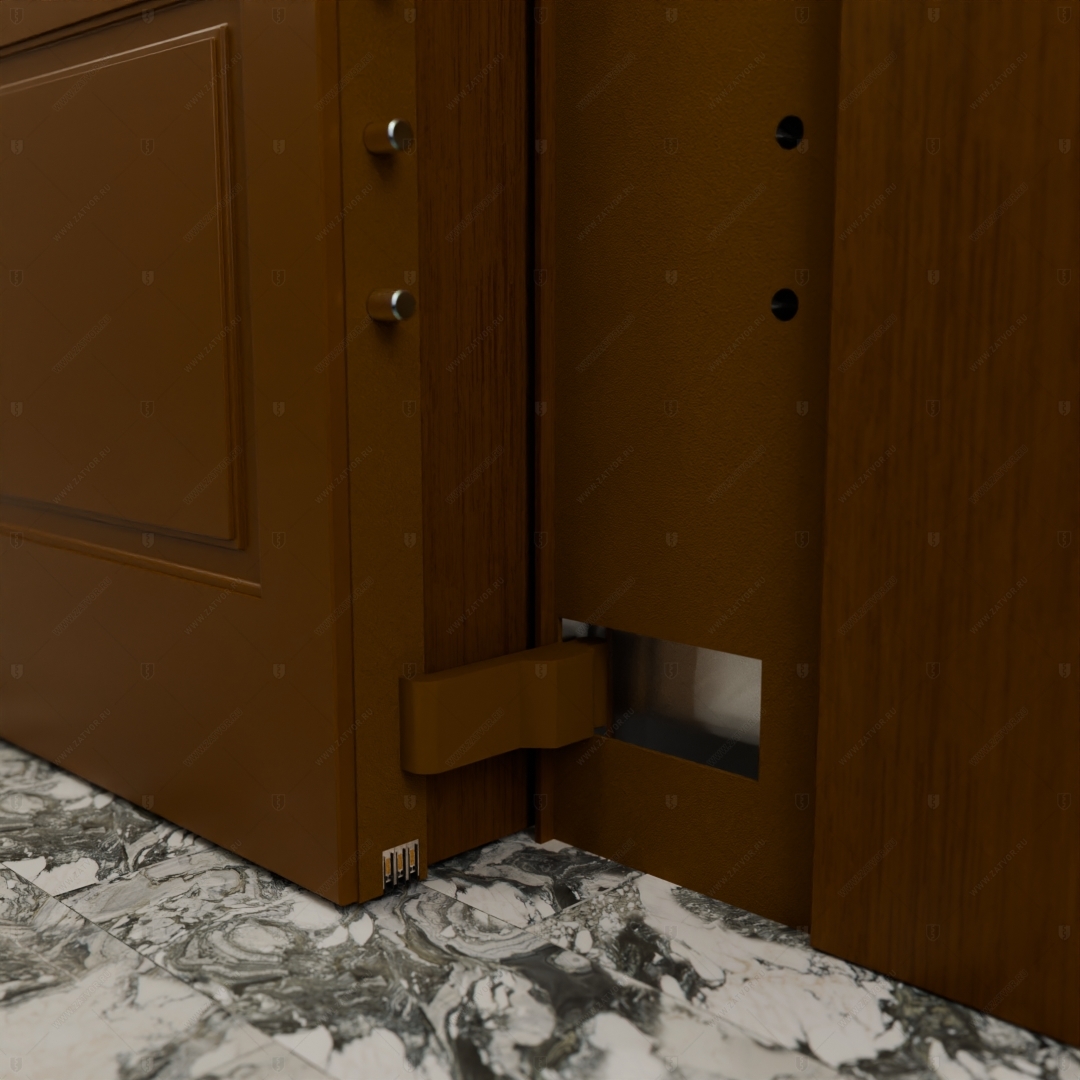 Скрытая дверь "Пеоней" БАСТИОН-1 с панелью в виде книжного шкафа_9