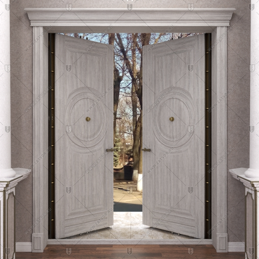 Двустворчатая входная дверь "Паллант" БАСТИОН-3_9