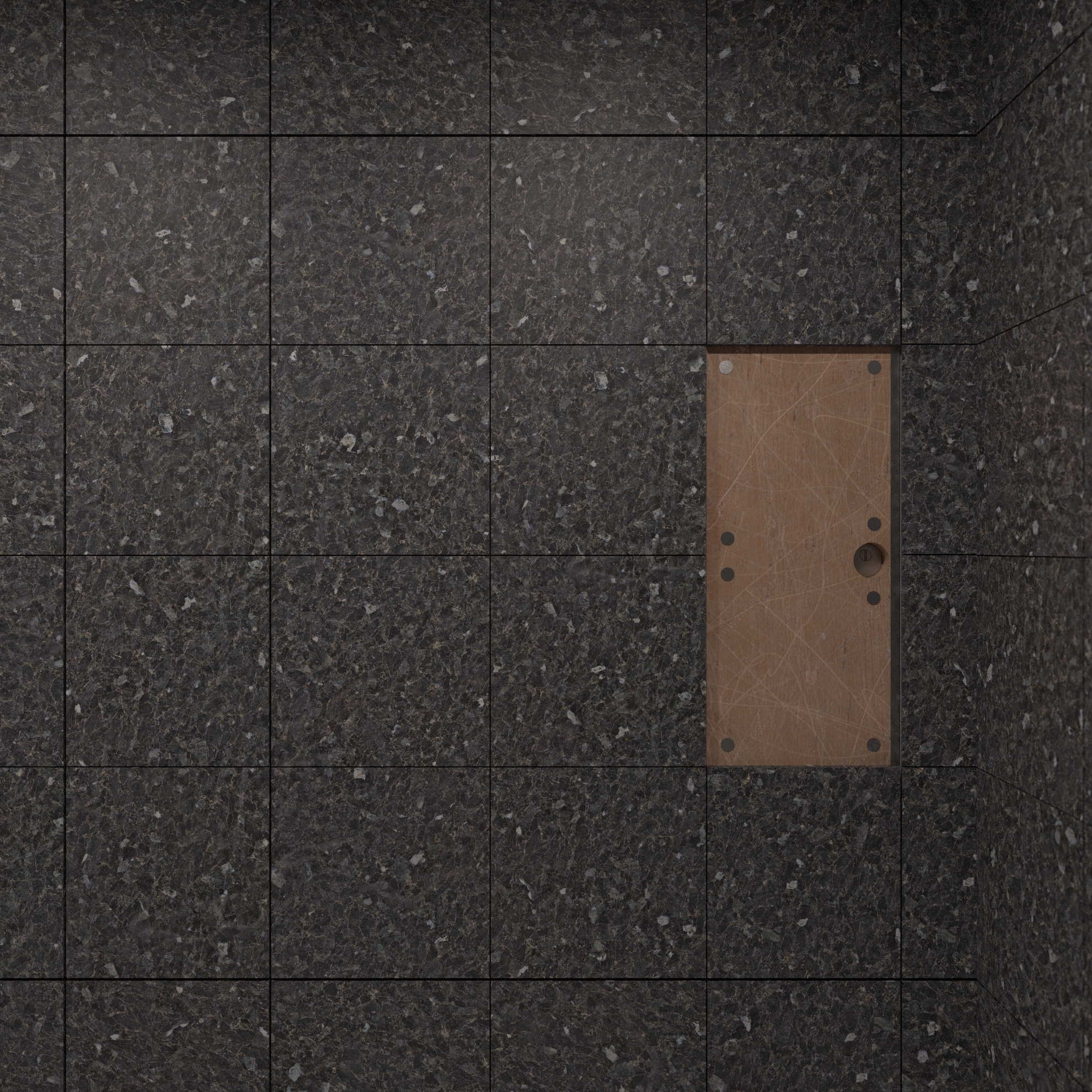 Скрытая (потайная) взломостойкая дверь "Гоплодам" БАСТИОН-1 с наружной панелью из керамической плитки_7