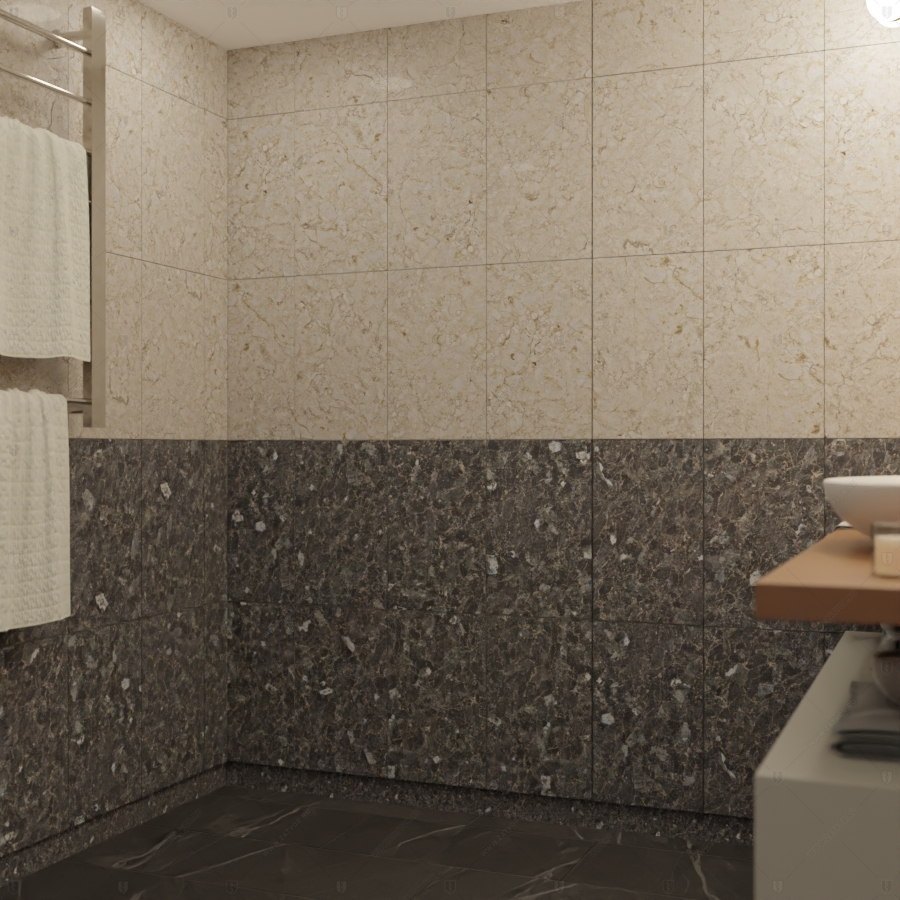 Скрытая (потайная) бронированная дверь "Кронос" БАСТИОН-3 с наружной панелью из керамической плитки_4