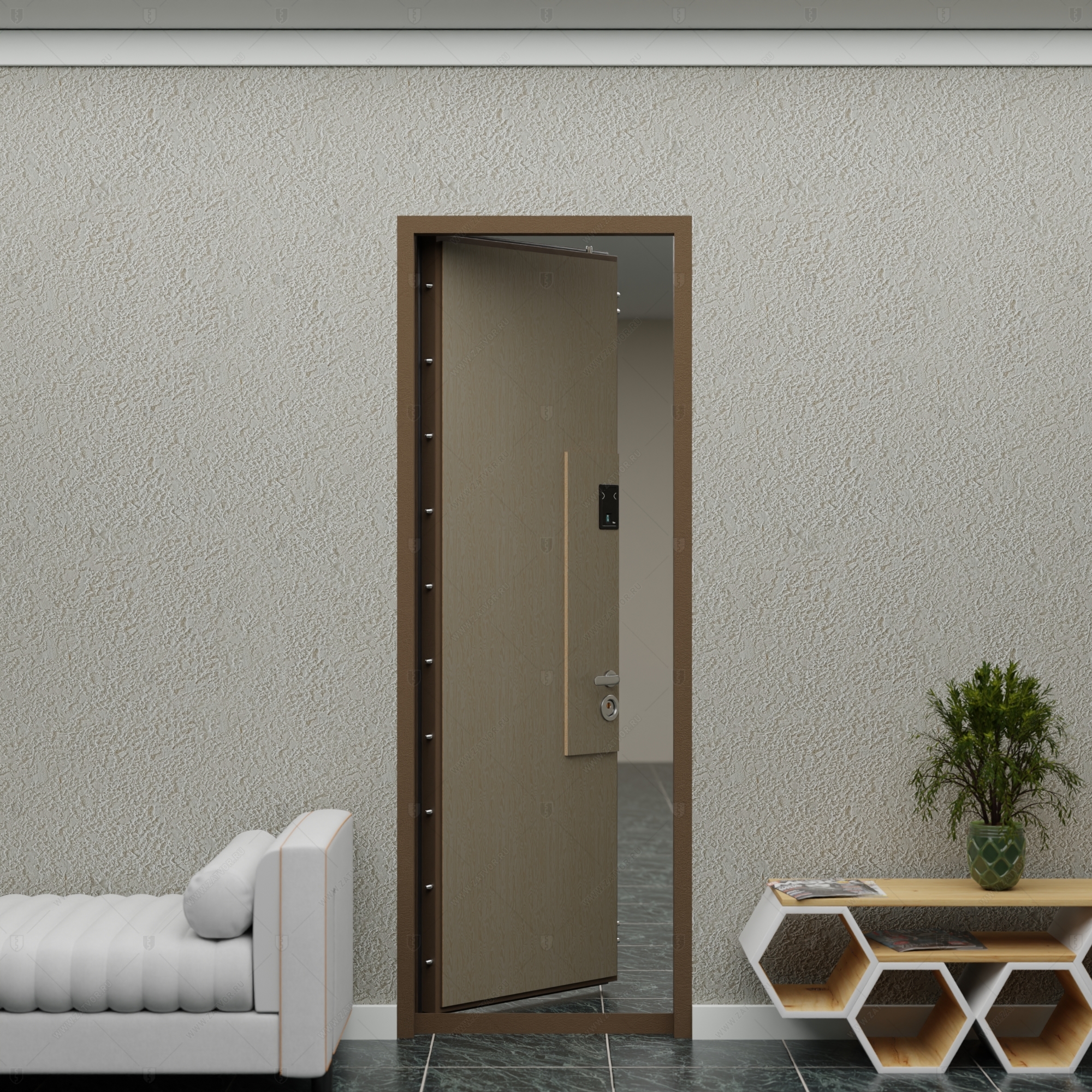 Взломостойкая входная дверь "Евримедонт" БАСТИОН-1 без облицовки_7