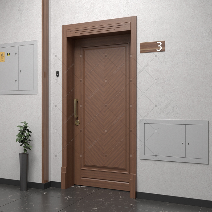 Внутренняя пожаростойкая входная стальная дверь "Тета" СуперЛюкс EIS60_4