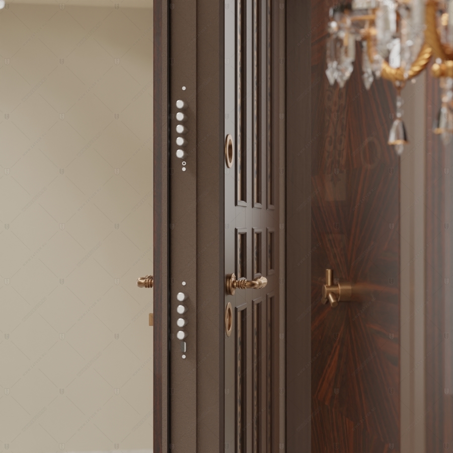 Двустворчатая пулестойкая входная дверь "Криос" БАСТИОН-3 BR4_13