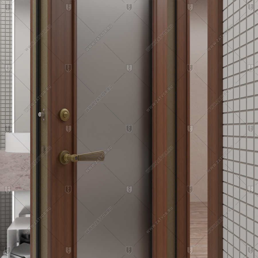 Внутренняя межкомнатная стальная дверь со стеклом "Йота" СуперЛюкс_8