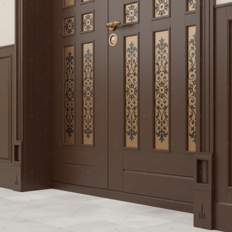 Двустворчатая пулестойкая входная дверь "Криос" БАСТИОН-3 BR4_9