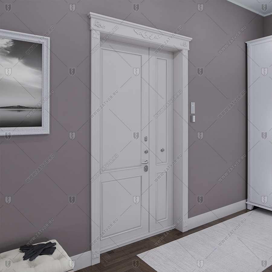 Двустворчатая входная дверь"Мусика" БАСТИОН-1 _5