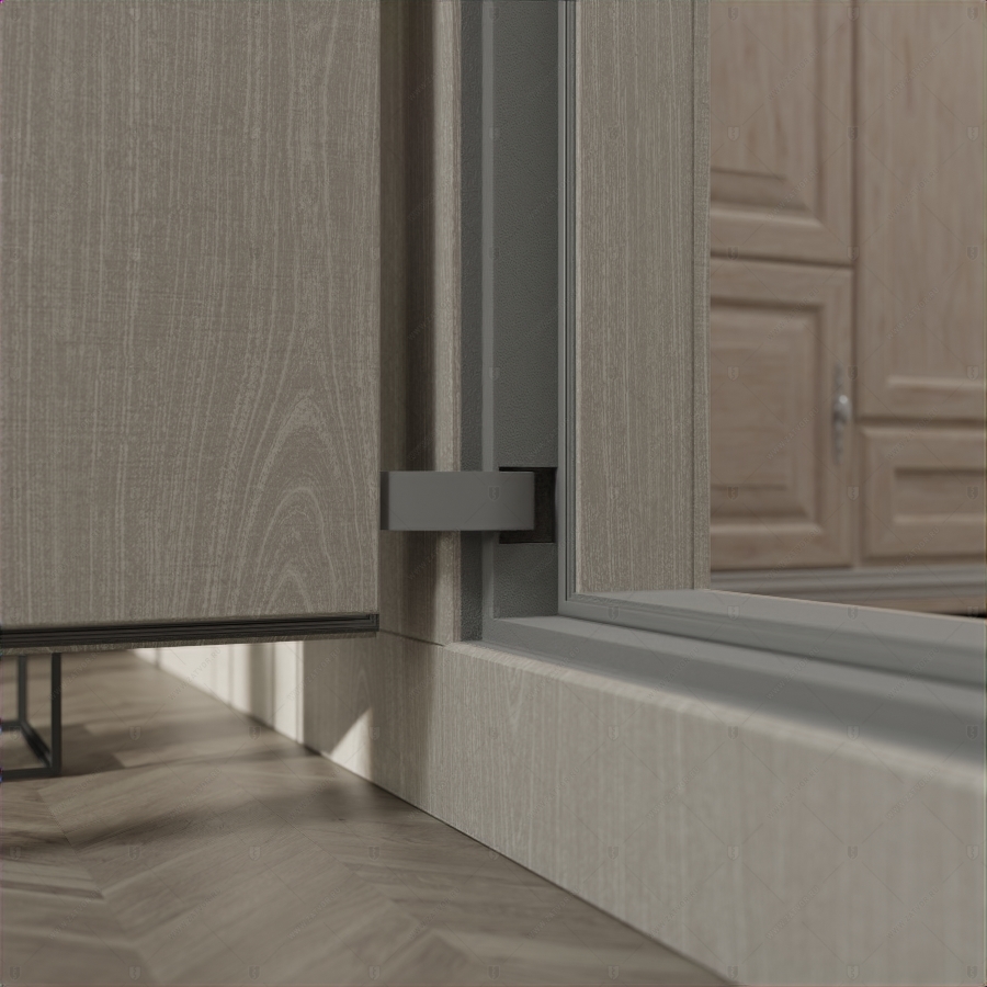 Скрытая дверь "Клитий" СуперЛюкс с панелью из шпонированного МДФ_13