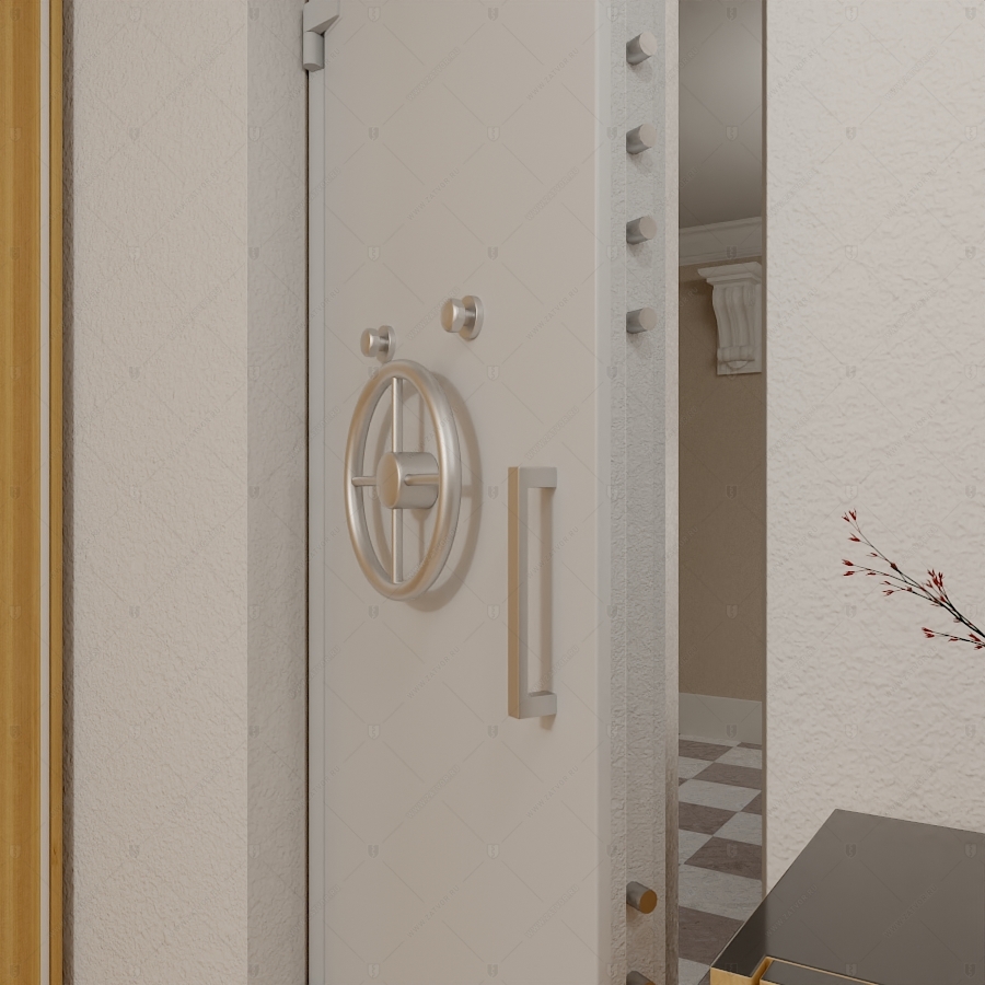 Потайная пулестойкая дверь "Милин" БАСТИОН-3 с облицовкой в цвет стены_7