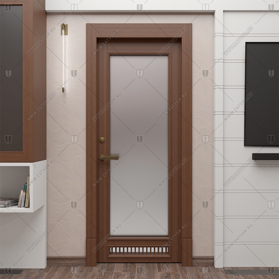 Внутренняя межкомнатная стальная дверь со стеклом "Йота" СуперЛюкс_2