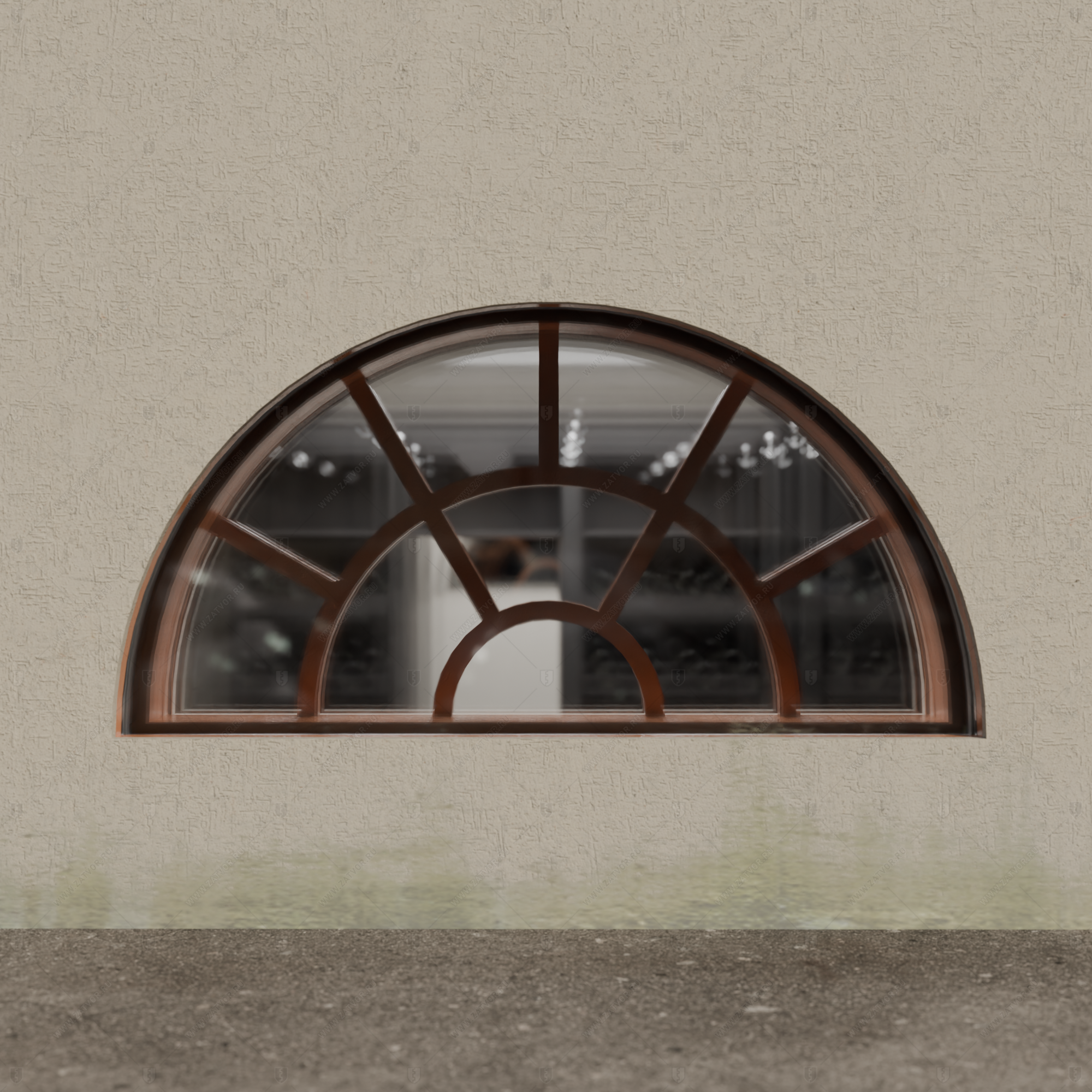 Окно бронированное со стеклом и решетками BR4_3