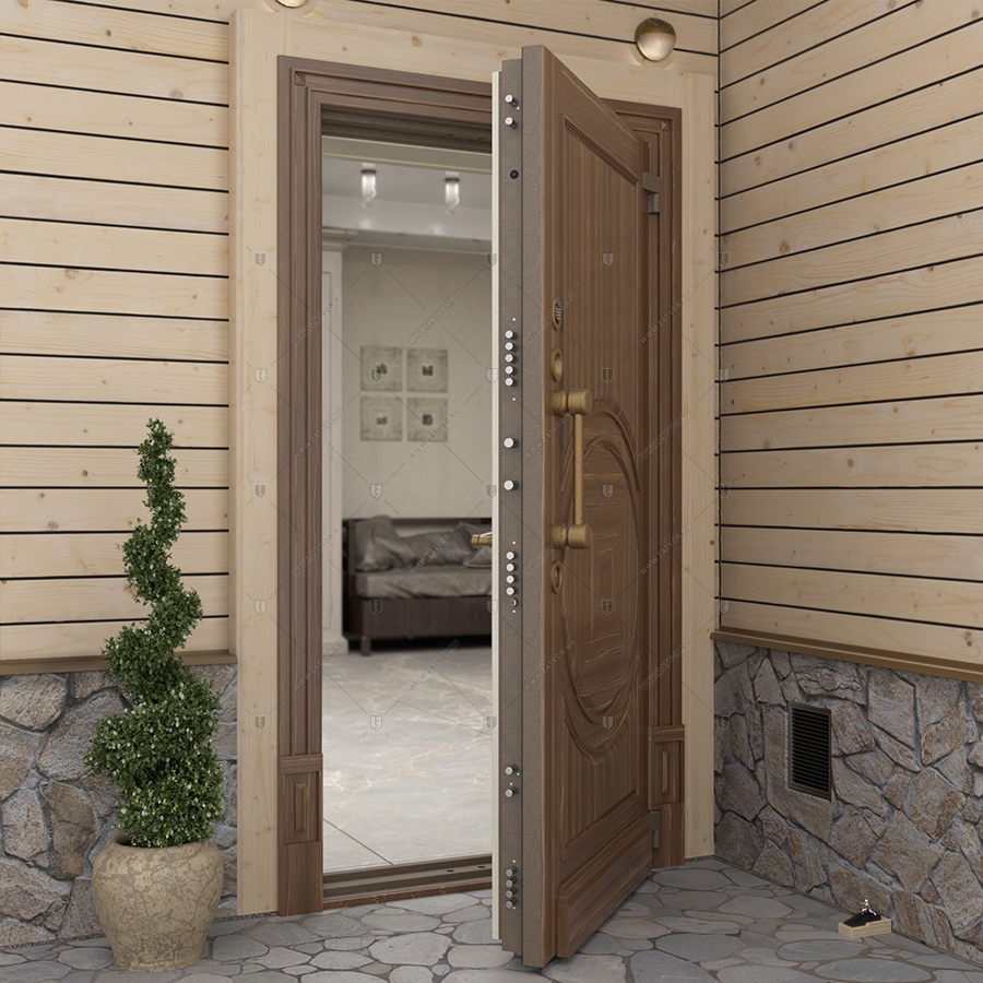 Пожаростойкая бронированная входная дверь "Полибот" БАСТИОН-3 BR4 EIS60_6