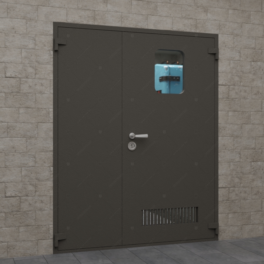 Двустворчатая входная дверь "Гиперион" БАСТИОН-1_4