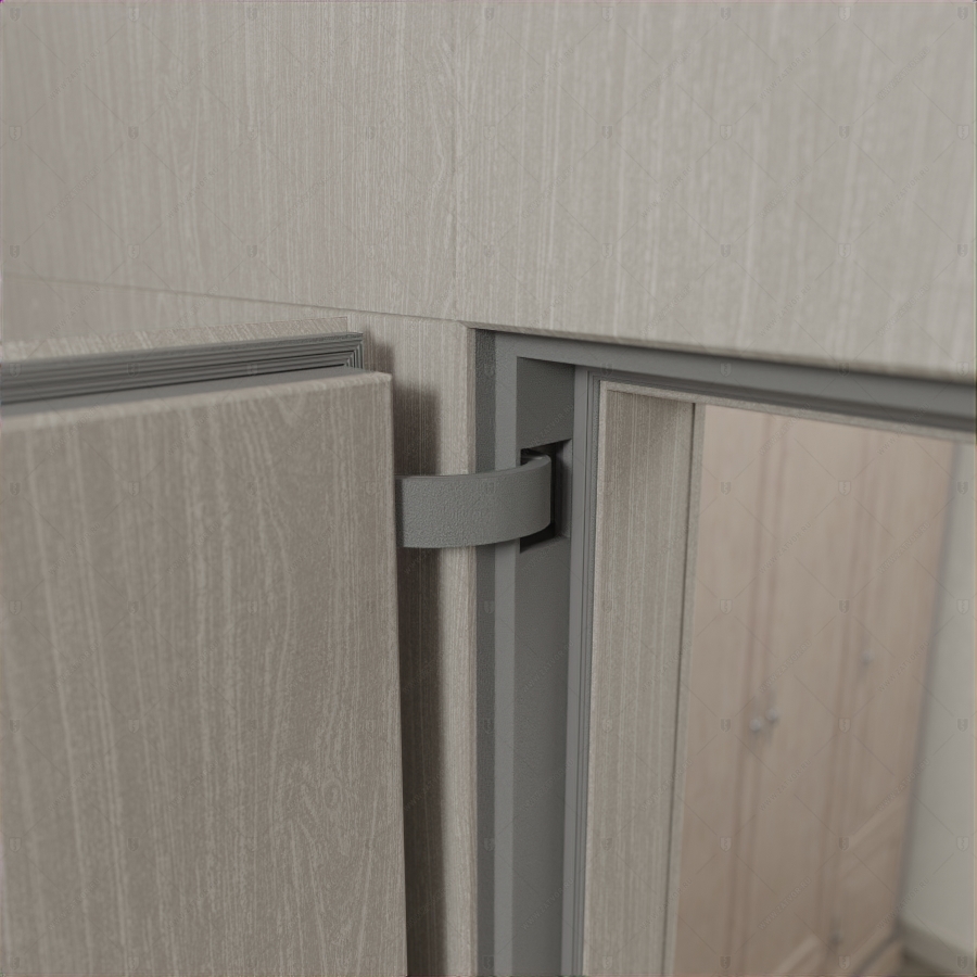 Скрытая дверь "Клитий" СуперЛюкс с панелью из шпонированного МДФ_12