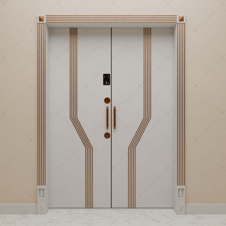 Двустворчатая пулестойкая входная дверь "Фракия" БАСТИОН-3 EIS60_2