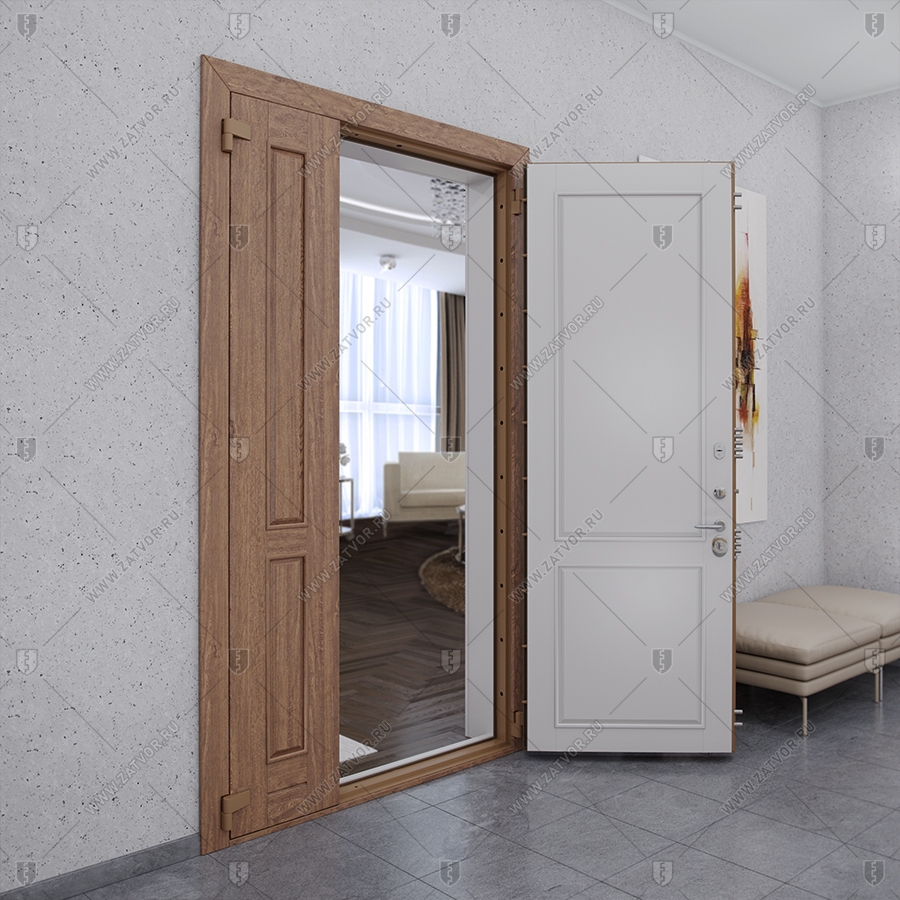 Двустворчатая входная дверь"Мусика" БАСТИОН-1 _10