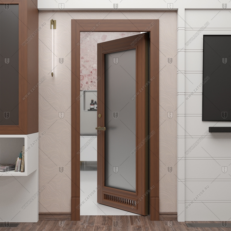 Внутренняя межкомнатная стальная дверь со стеклом "Йота" СуперЛюкс_6