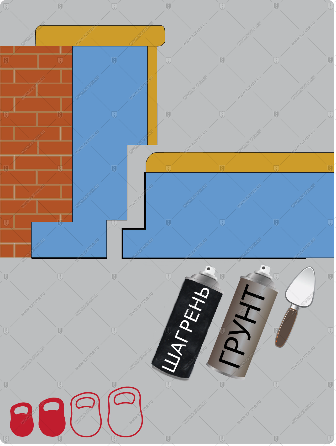 Порошковое напыление категории "Бизнес" на торцы/раму БАСТИОН-2,3