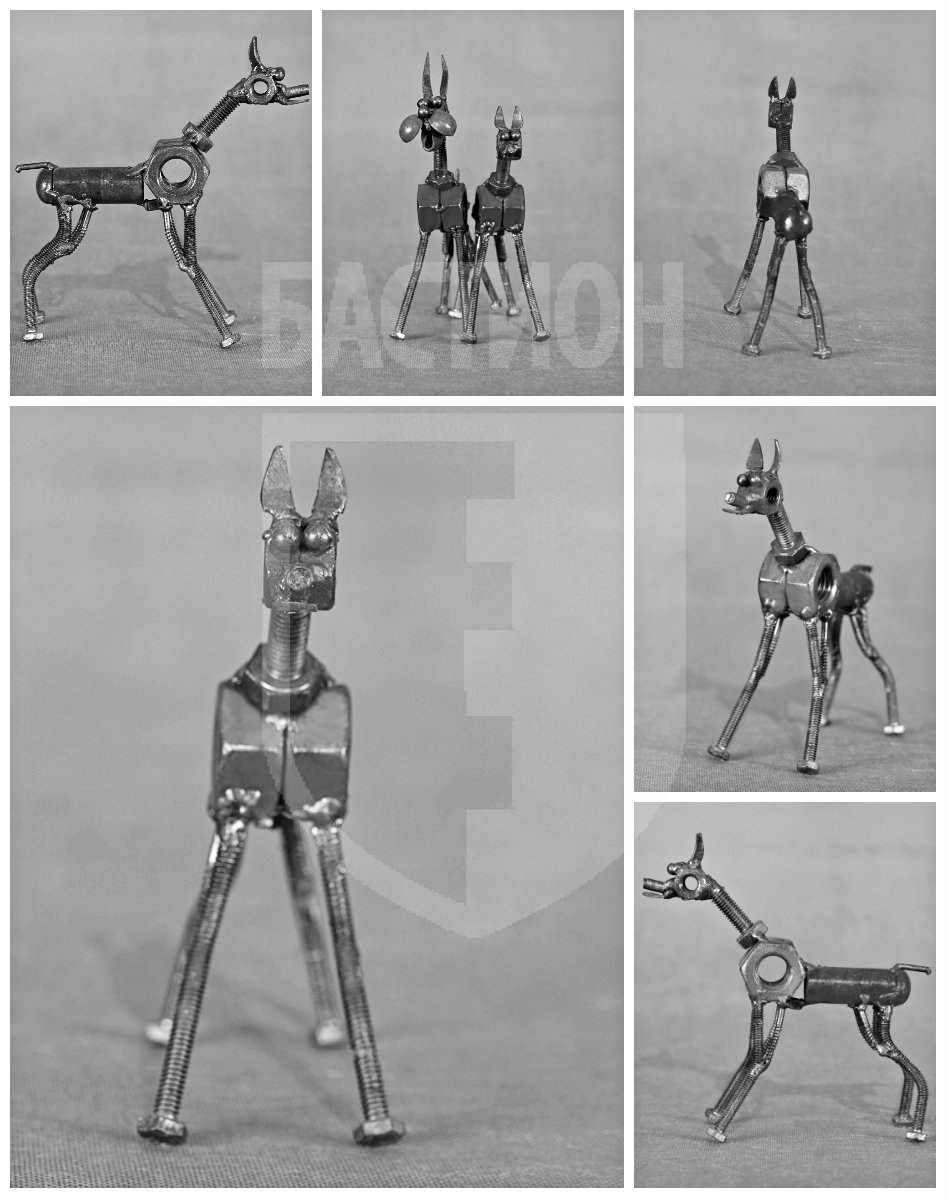 Металлическая декоративная фигурка "Доберман"_0