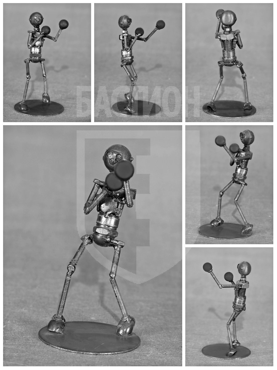 Металлическая декоративная фигурка "Боксёр"_0