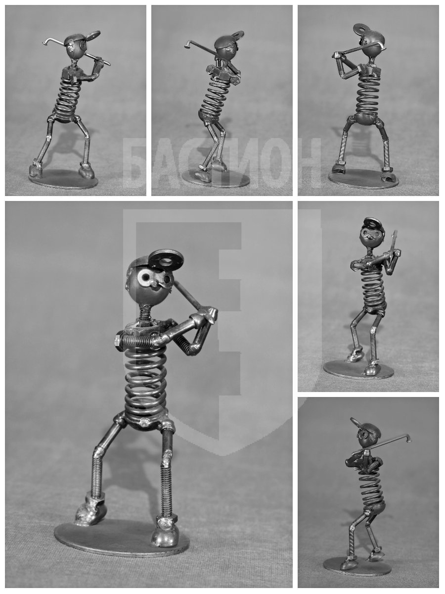 Металлическая декоративная фигурка "Гольфист"_0