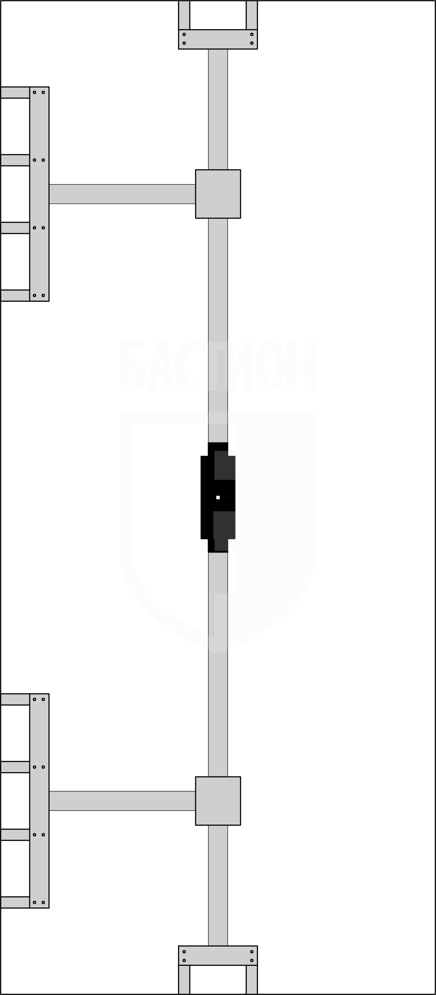 Многосторонняя ригельная система (уменьшенное количество ригелей)
