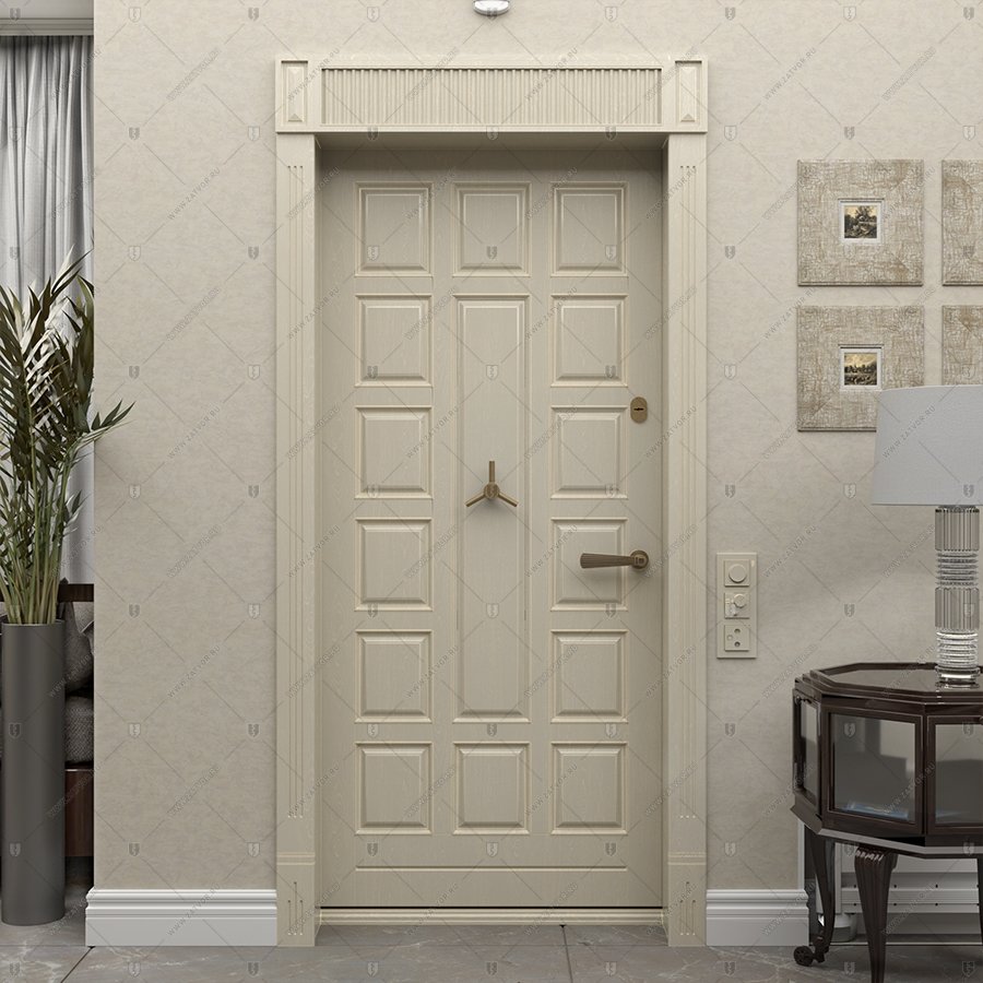 Панель из массива дуба крашеная по RAL с патиной