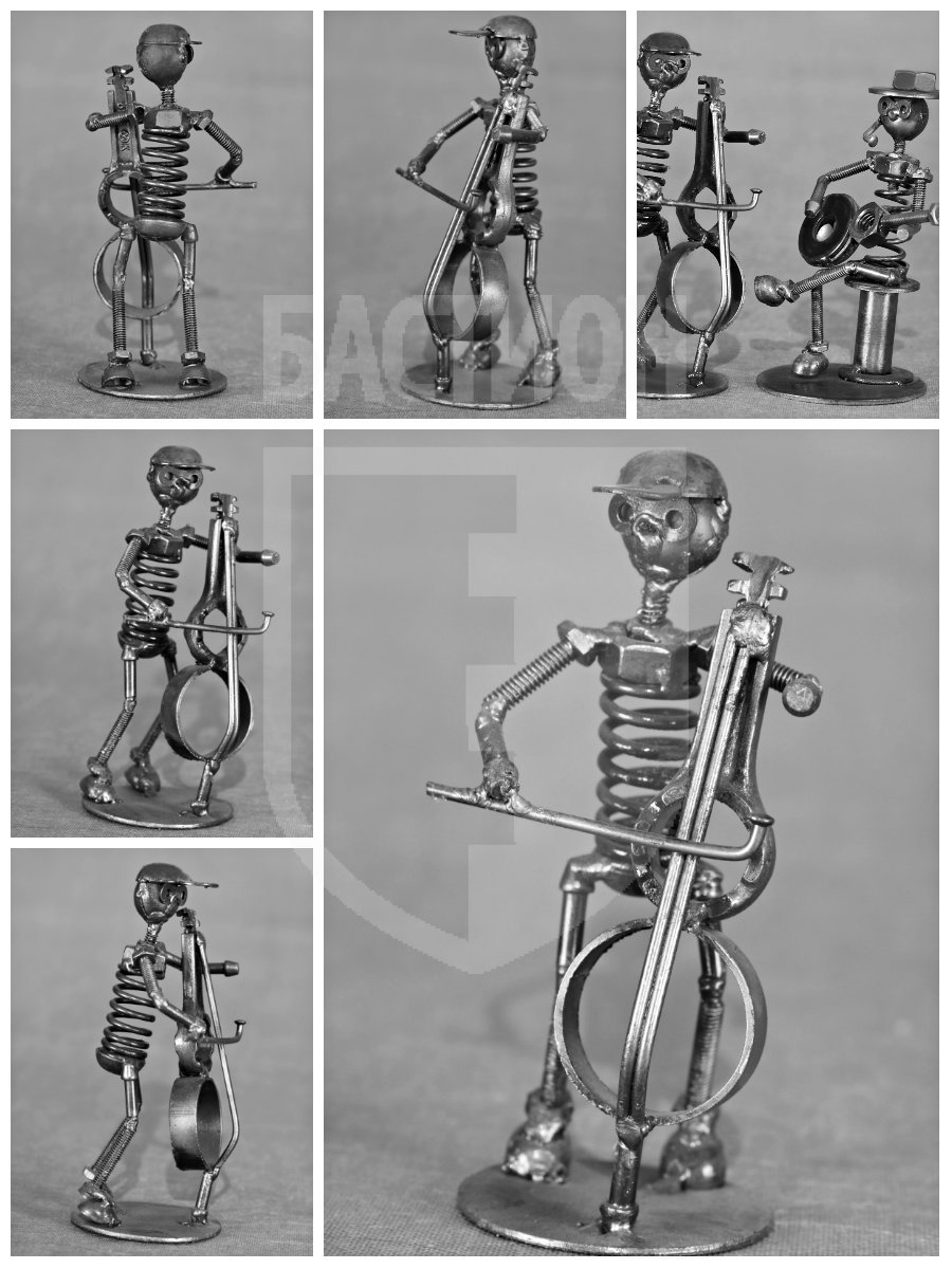 Металлическая декоративная фигурка "Скрипач"_0