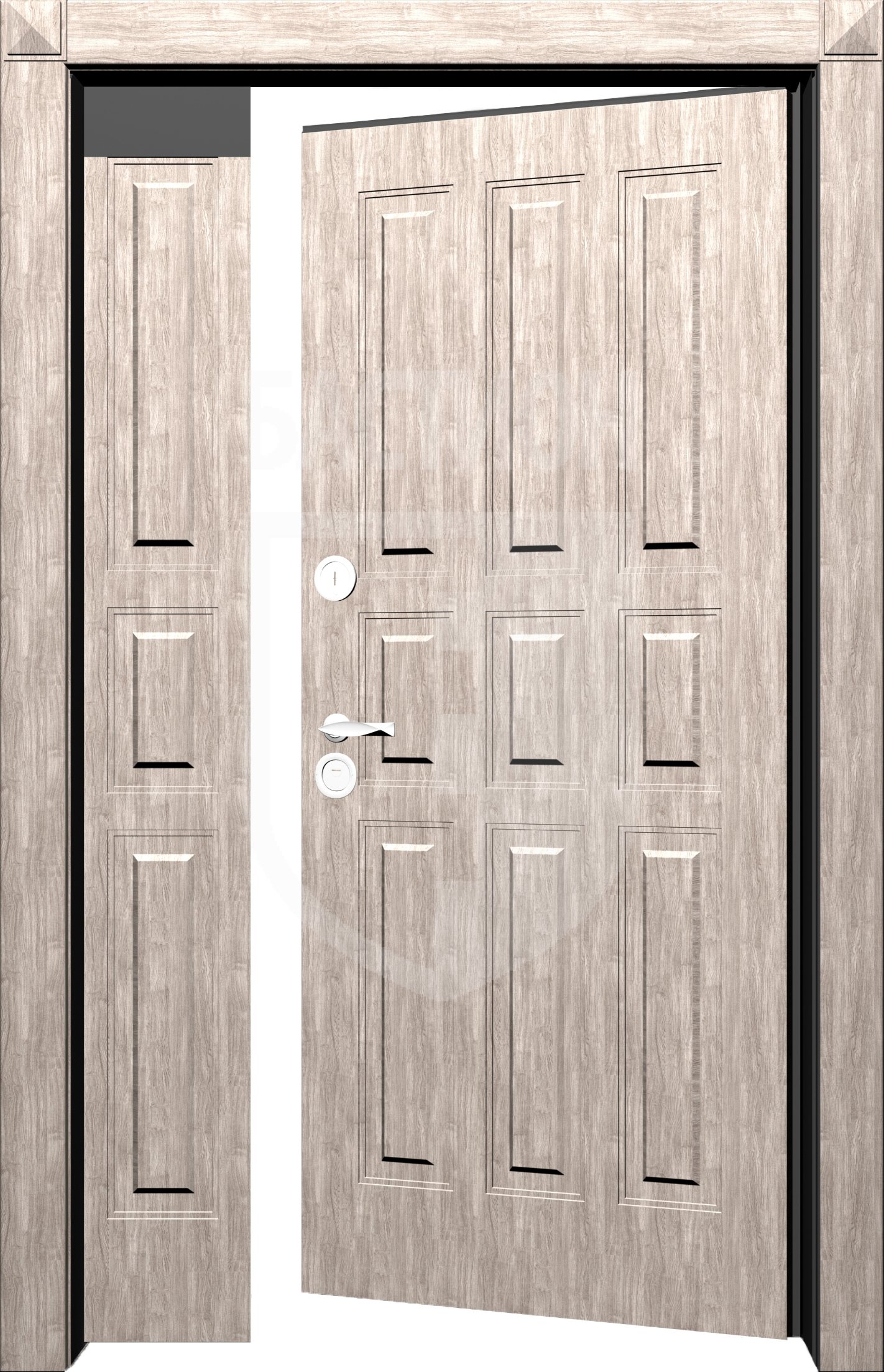 Двустворчатая конфигурация дверного блока