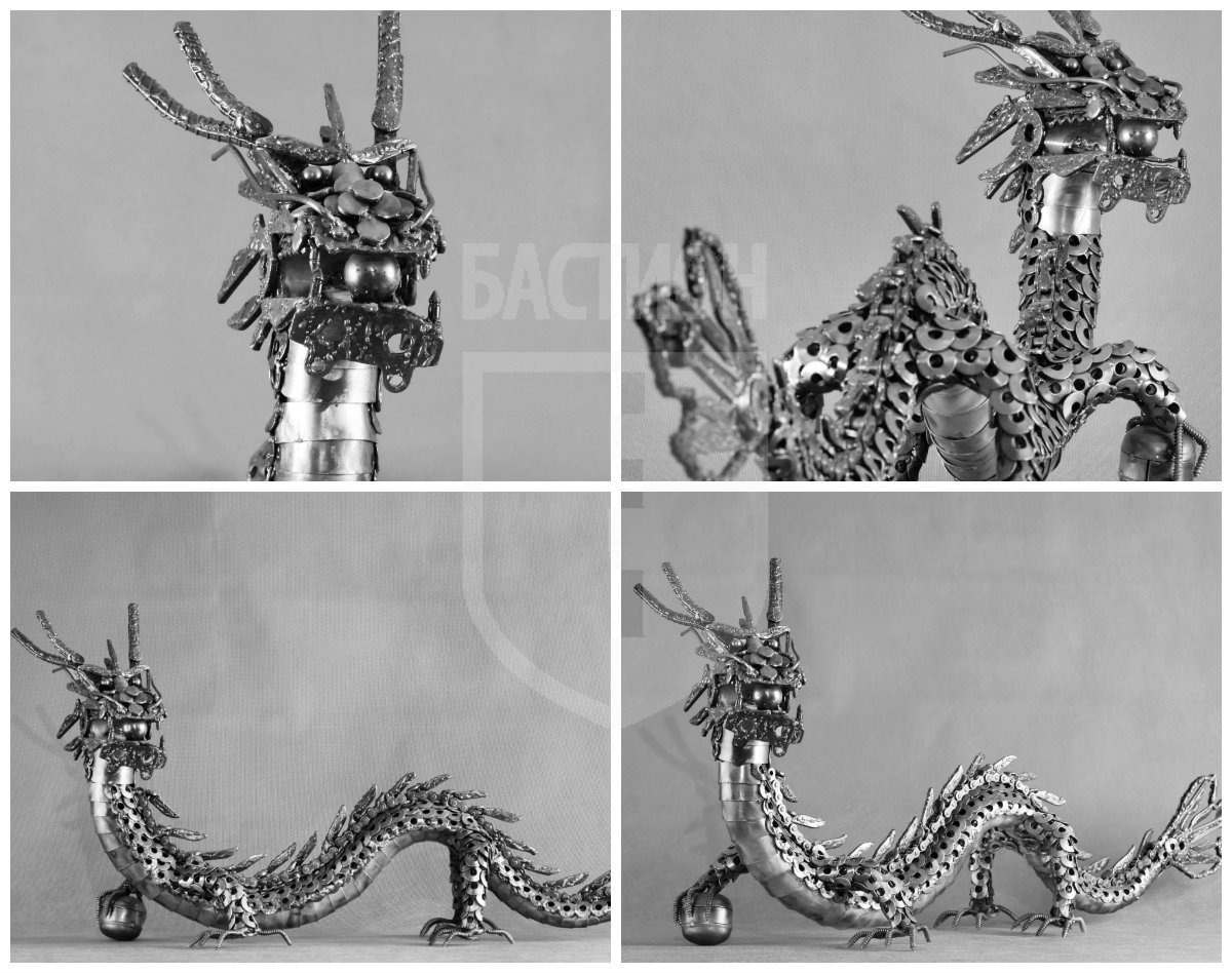 Металлическая декоративная фигурка "Дракон"_0